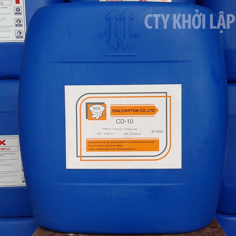 CD-10 (CDV-10): hỗn hợp rửa bi thép, rửa dầu mỡ, làm sạch bề mặt kim loại